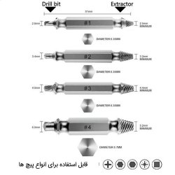 مته پیچ هرز بازکن Speed Out بسته 4 عددی